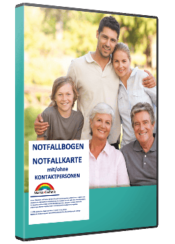 Notfallbogen und Notfallkarte
