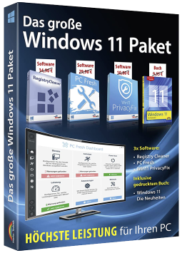 Das große Windows 11 Paket - 3 Vollversionen plus Win 11 Buch als PDF