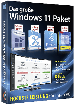 Das große Windows 11 Paket - 3 Vollversionen plus Win 11 Buch als PDF